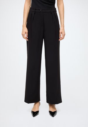 SLOANE SATIN DETAIL PANT - Trousers - black