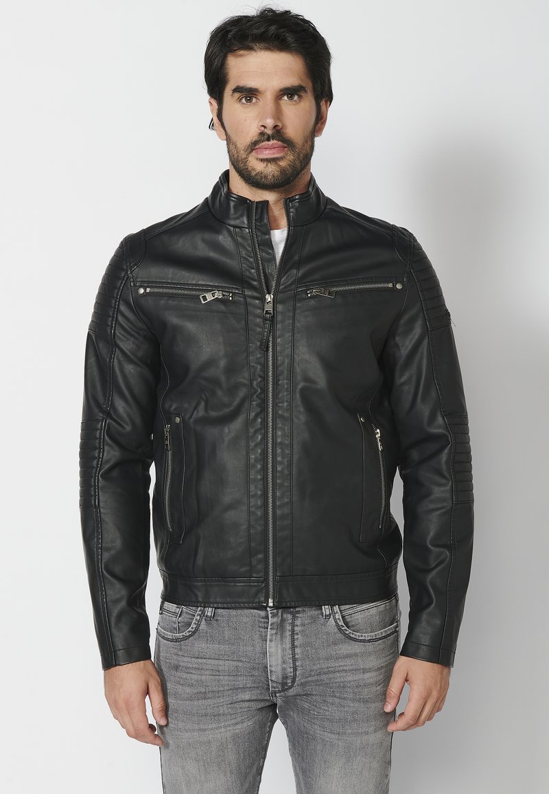 Koroshi SKIN EFFECT - Giacca in similpelle - black