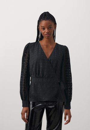 JDY JDYISLA WRAP - Μπλούζα - black