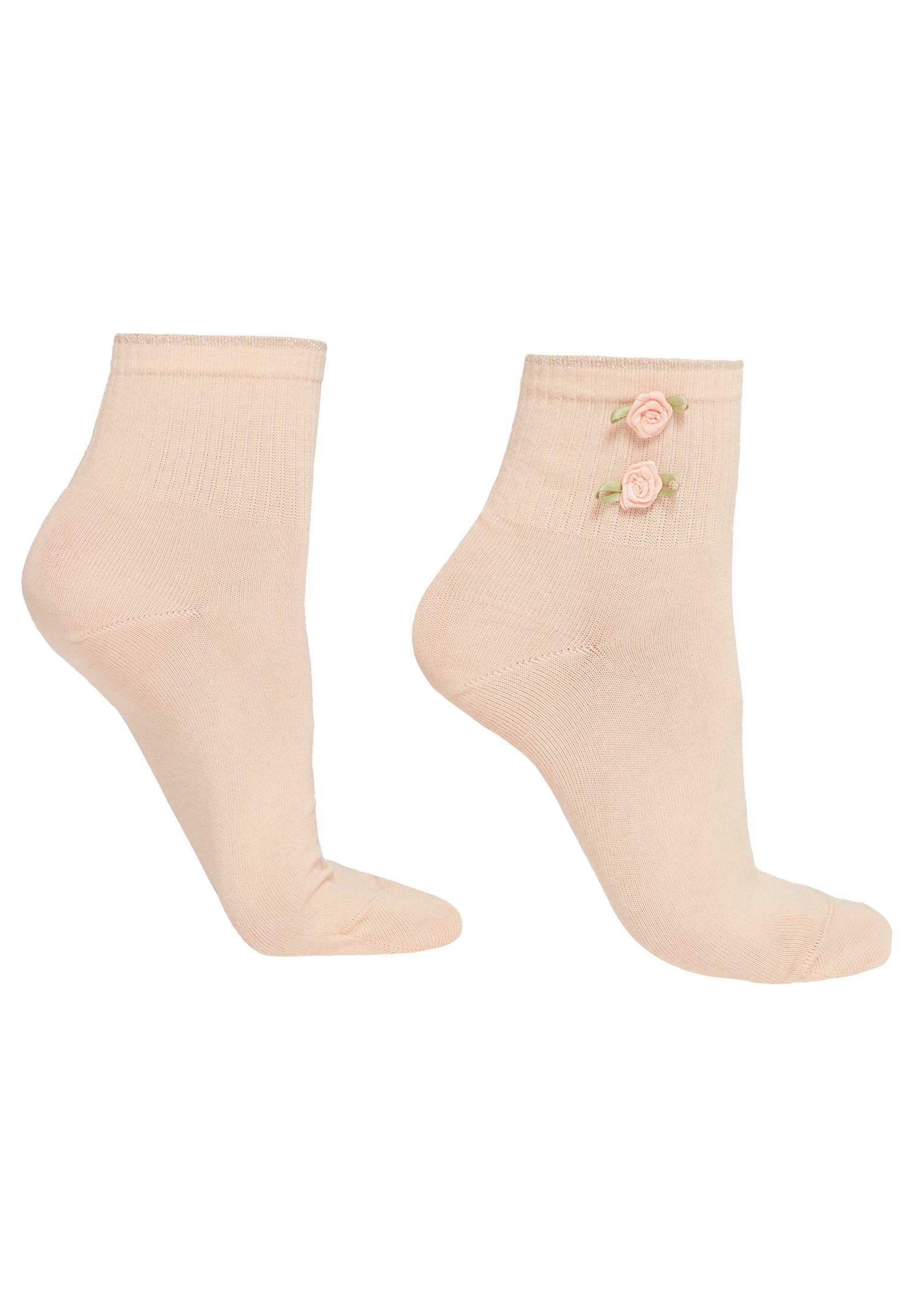 Calzedonia MIT FARBVERLAUFS PRINT - Calze - koralle rosenapplikation/rosa  salmone - Zalando