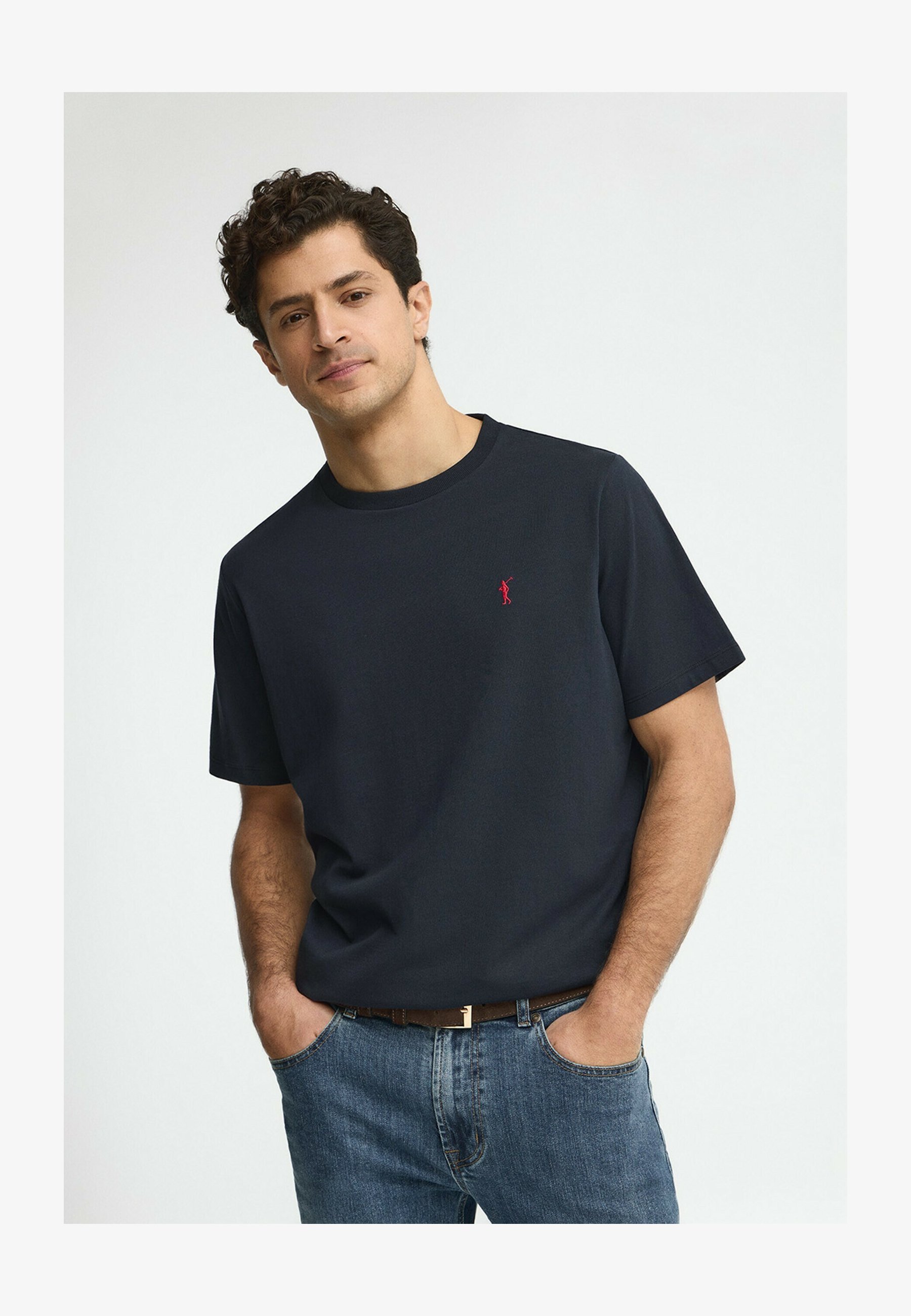 Maglietta Uomo Battito Cardiaco Con Locomotiva, Blu Navy, 3XL, 100% Cotone, Fruit Of The Loom