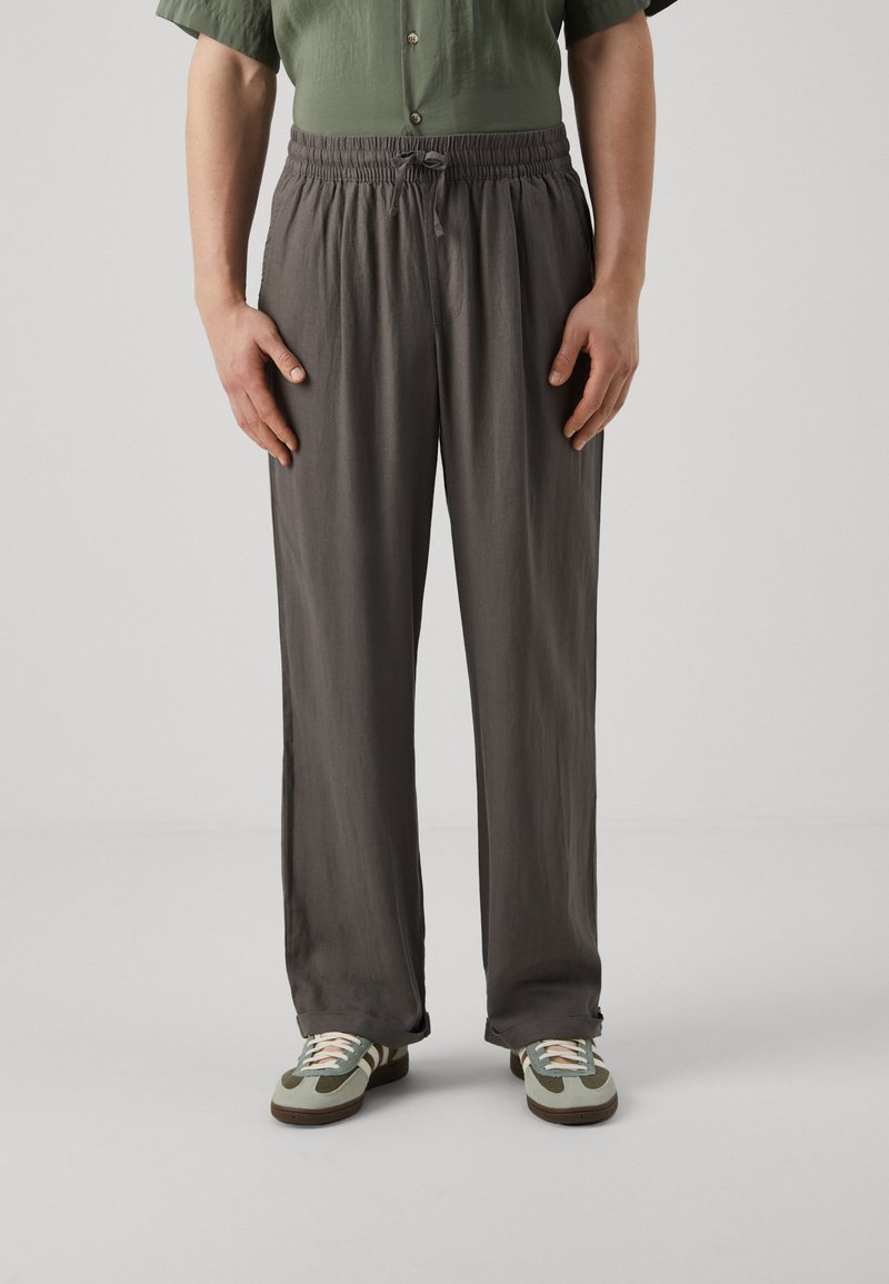 Pier One - LINEN BLEND JOGGER - Pantalones - dark grey, Ampliar