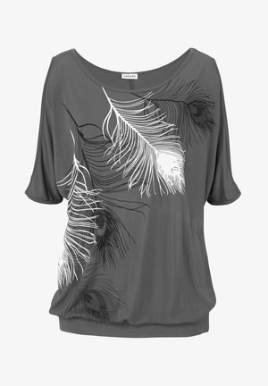 LASCANA Print T-shirt - grau bedruckt