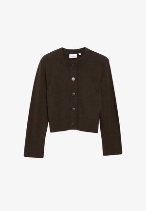 comma, STRICKJACKE - Cardigan - dunkelbraun