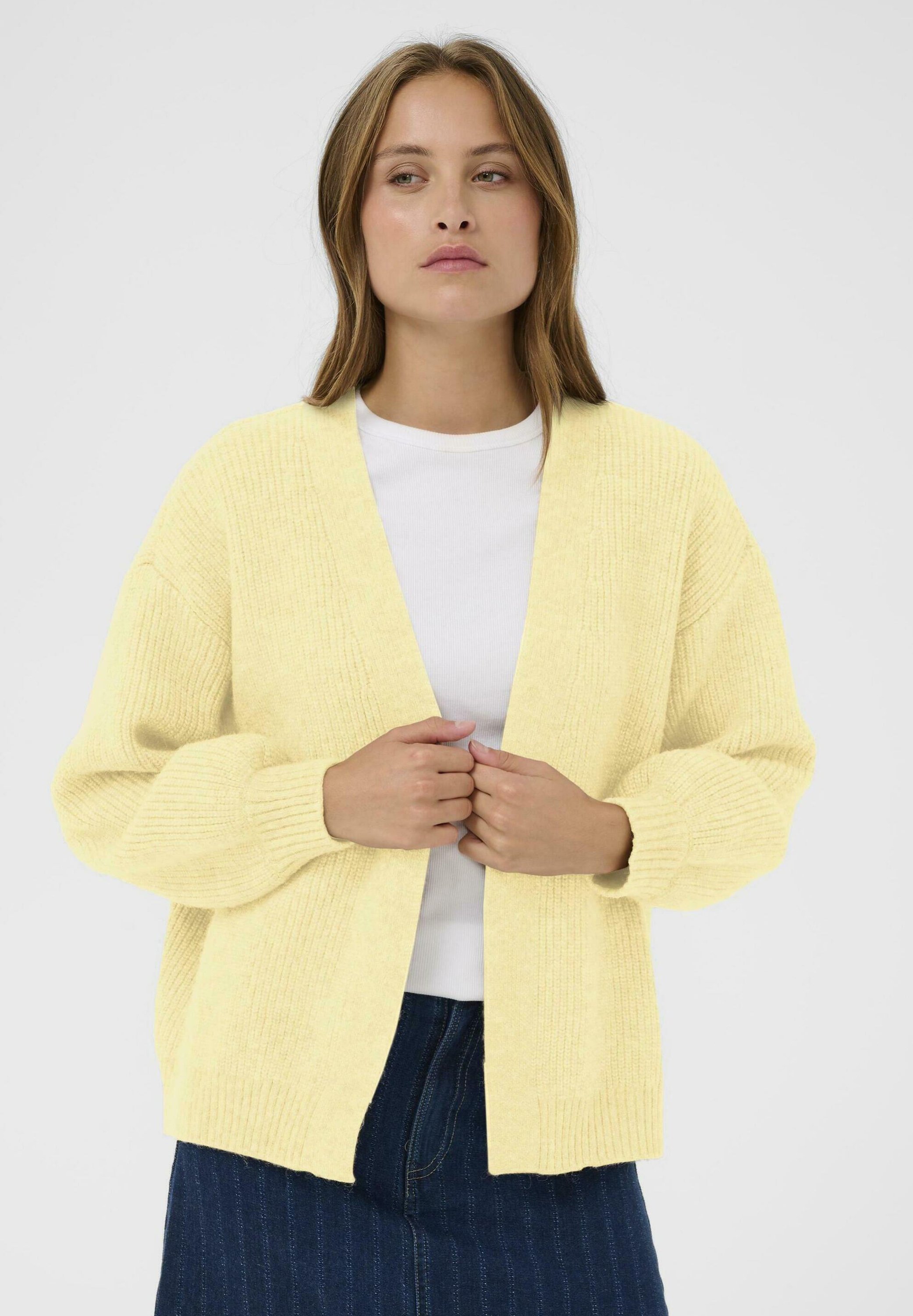Saint Tropez OTTOLINESZ - Cardigan - lemon drop melange/mottled