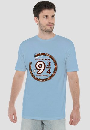 Cotton Soul, HARRY POTTER PLATFORM 9 34 HOGWART RAILWAYS - Print T-shirt - light blue