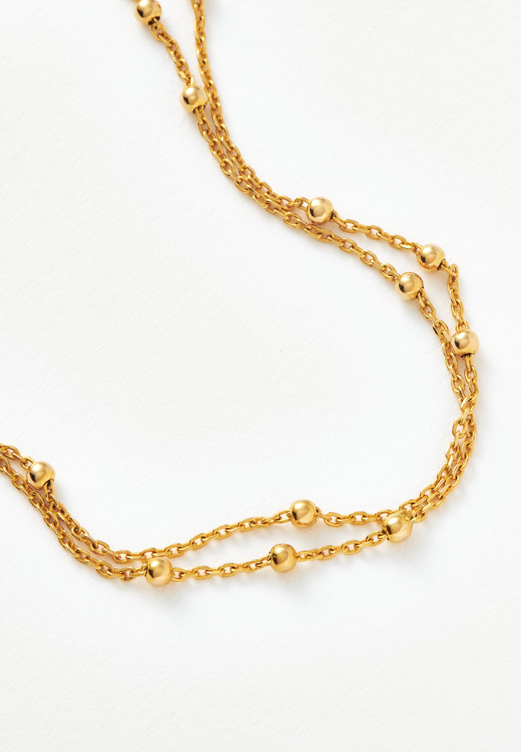 Missoma DOUBLE CHAIN BRACELET - Bracelet - gold-colured/gold
