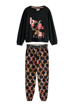 REGULAR FIT -  FLORAL SET - Nachtwäsche Set - black