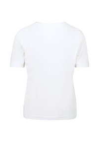 T-shirt en coton blanc à manches courtes, avec un col rond classique et une texture lisse. Pas de motifs ni d'accents visibles. Vue arrière présentée.