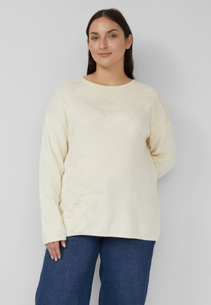 Strickpullover - helles beige