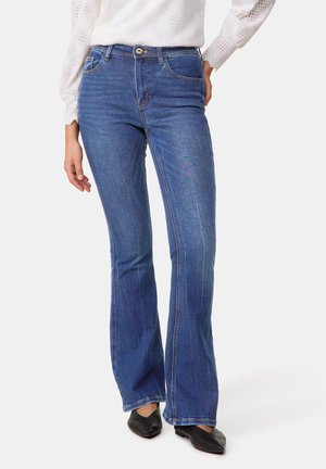 Flared Jeans - dark blue denim
