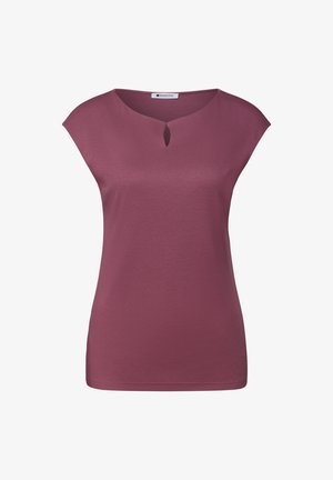 Street One, DROPPED SHOULDER SHIRT MIT CUT-OUT - T-Shirt basic - dark clouded blush