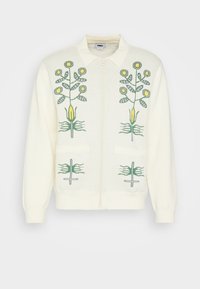 Obey Clothing TOTEM ZIP CARDIGAN UNISEX - Adīta jaka - unbleached multi