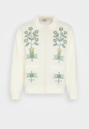 Obey Clothing TOTEM ZIP CARDIGAN UNISEX - Kardigán - unbleached multi