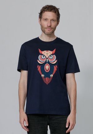 COLORFUL OWL - T-Shirt print - french navy