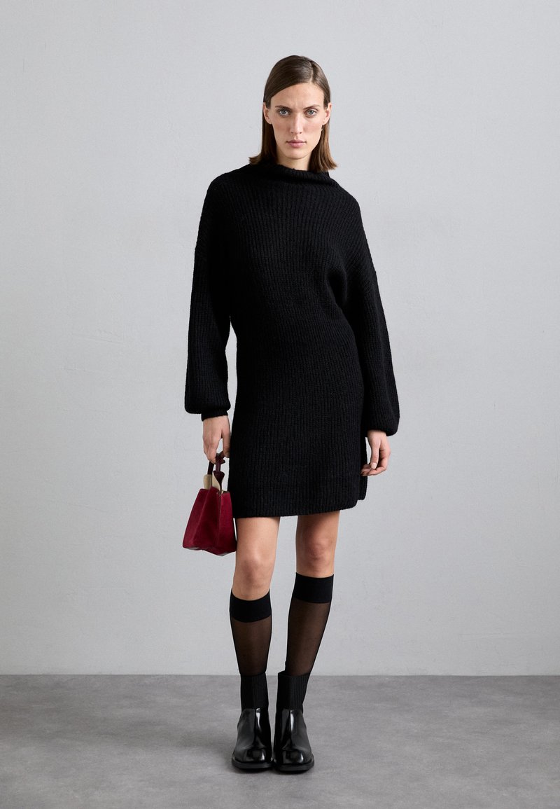 designers remix sweater dress DESIGNERS REMIX EXCLUSIVE VERONA NECK DRESS - Jumper dress - black
