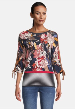 Sweatshirt - dark blue/brown
