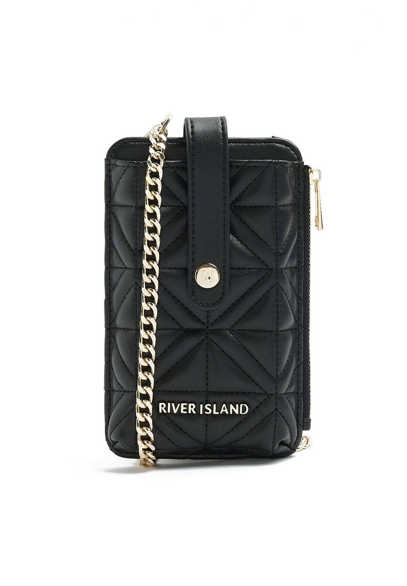 River Island QUILTED HOLDER Handyhülle black/schwarz Zalando.de