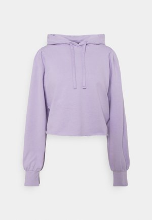 CROPPED PUFF SLEEVE HOODIE - Mikina - purple