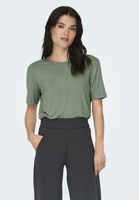 JDY 2ER-SET WEICH REGULAR FIT RUNDHALS - T-Shirt basic - grau grun