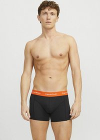 Zwarte boxershorts met een oranje "Originals Studio" tailleband, met een gladde textuur en een aansluitend ontwerp.