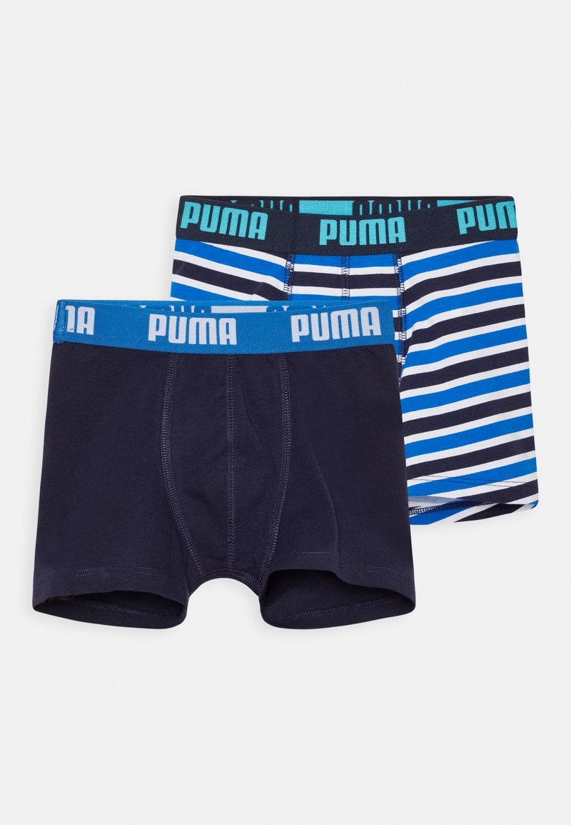 Puma BOYS BASIC BOXER PRINTED STRIPE 2 PACK Panties blue/weiß