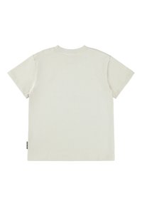 Svetlo siva majica s kratkimi rokavi, z okroglim izrezom, izdelana iz mehke bombažne tkanine. Na stranskem šivu je majhna oznaka z logotipom.