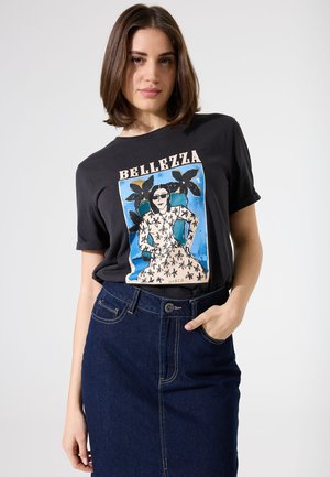 T-shirt imprimé - antracite
