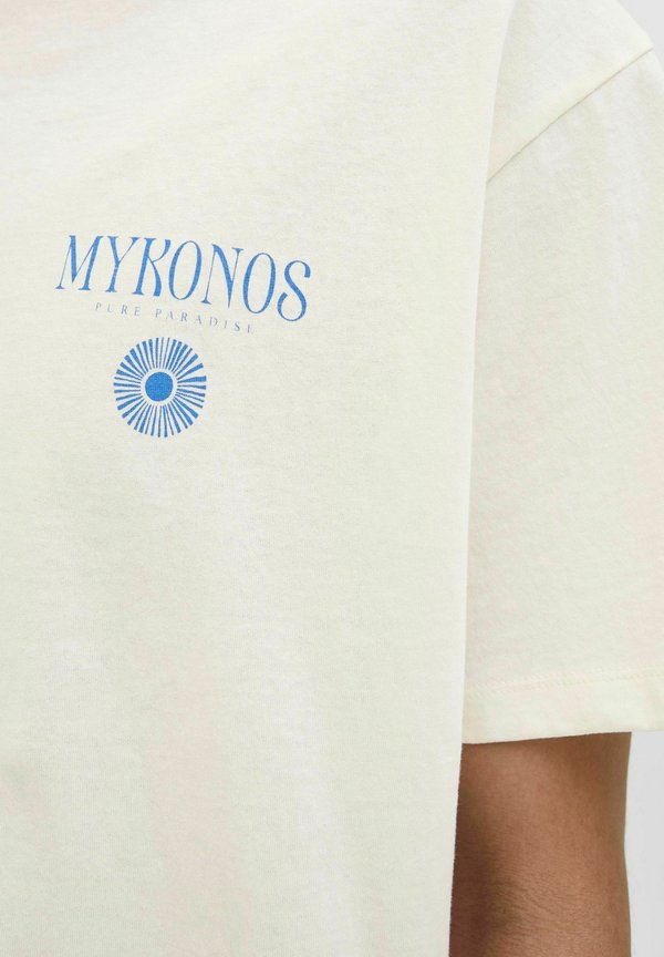 JORMYK TEE SS CREW NECK PLS - Print T-shirt - egret