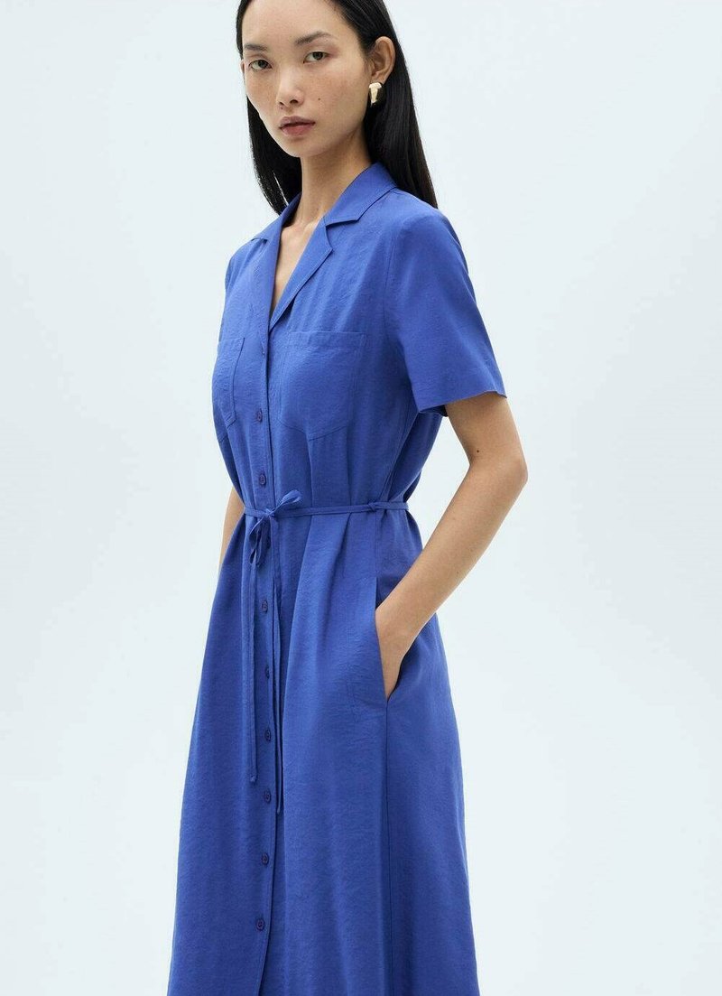 mango blue shirt dress MANGO Women's Striped Shirt Dress