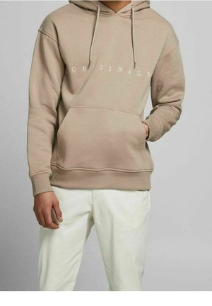 Felpa con cappuccio - beige