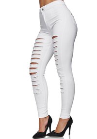 Elara HIGHWAIST - Vaqueros pitillo - weiß