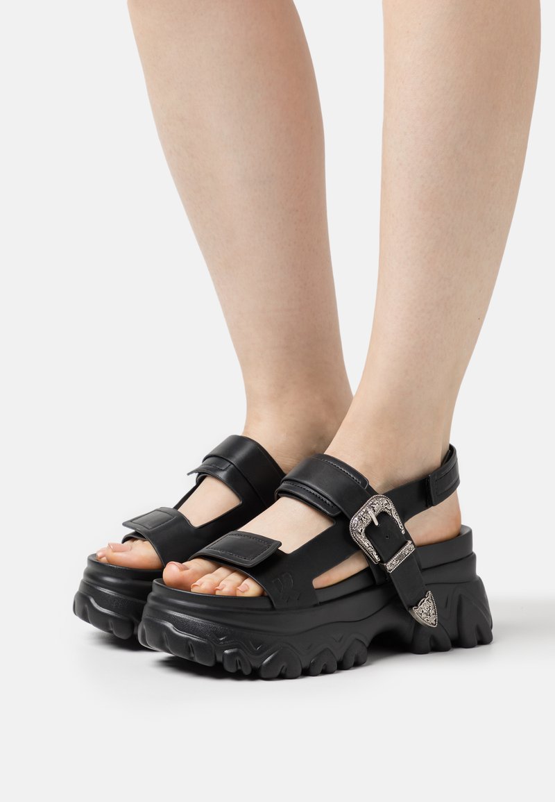 Koi Footwear IRON SURVEILLANCE CHUNKY Platform sandals black