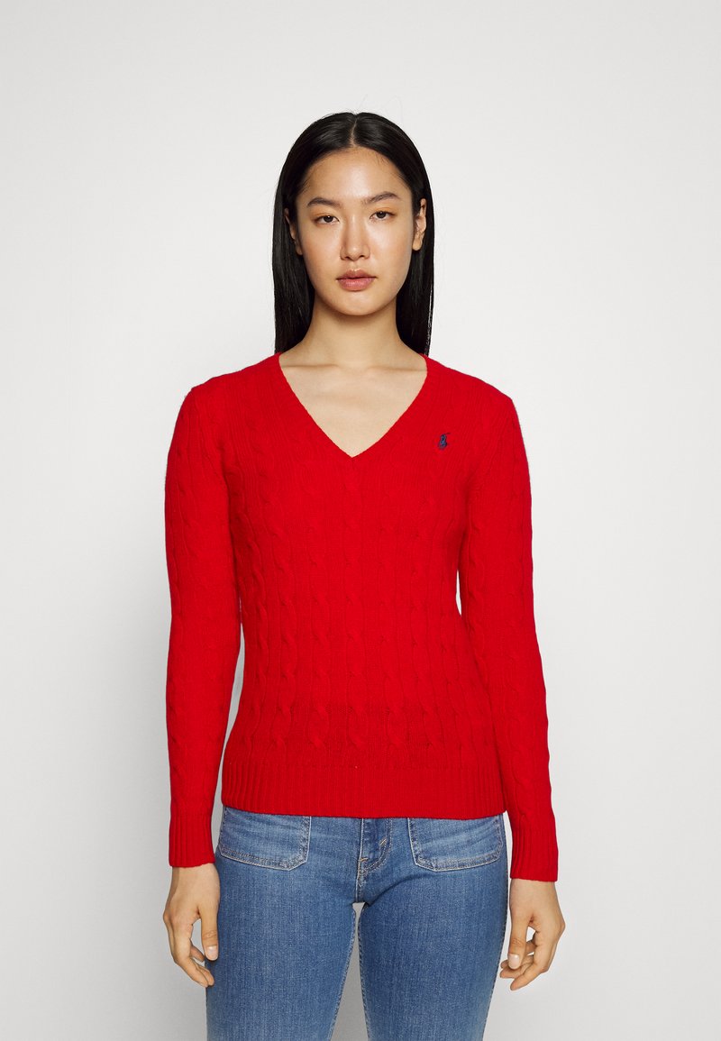 Polo Ralph Lauren KIMBERLY LONG SLEEVE Strickpullover fall red/rot