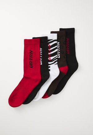 UNISEX 5 PACK - Zoknik - black/red/ white