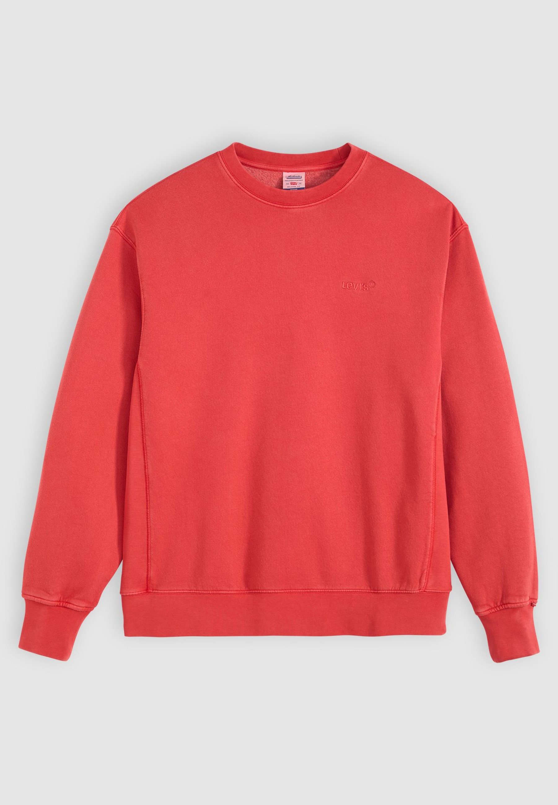 Levi's® AUTHENTIC CREW - Mikina - garment dye jalapeno