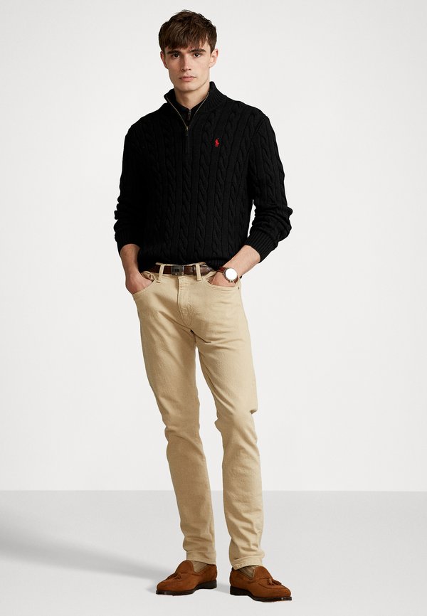 CABLE KNIT COTTON QUARTER ZIP SWEATER - Jumper3