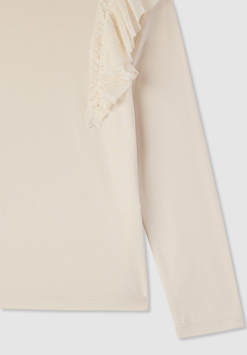 Terranova VOLANT TULLET Maglietta a manica lunga avorio/beige