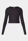 ONPHOMIE ON CROPPED TEE - Topper langermet - black