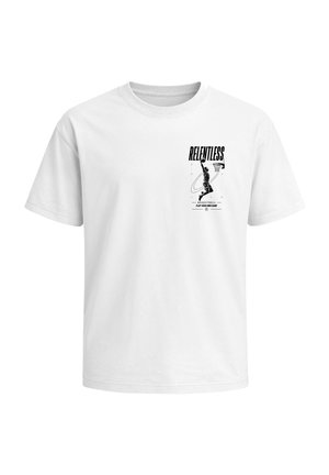 Neverless, HERREN T-SHIRT - SPORTS DESIGN RELENTLESS- OVERSIZED RELAXED FIT - Print T-shirt - weiß