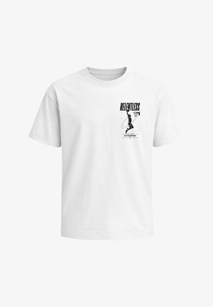 Neverless, HERREN T-SHIRT - SPORTS DESIGN RELENTLESS- OVERSIZED RELAXED FIT - Print T-shirt - weiß