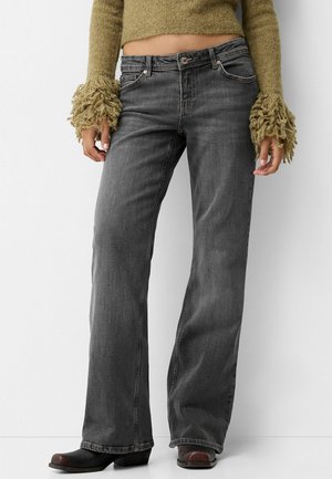Bershka, Jean bootcut - mottled dark grey