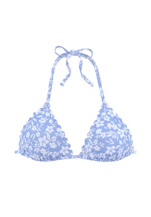 Bikini-Top - himmelblau weiß