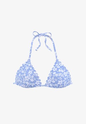 Haut de bikini - himmelblau weiß