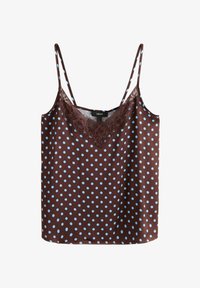 Niewybrane, chocolate brown/blue polka dot