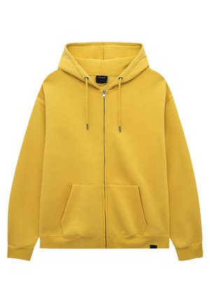 BASIC - Felpa con zip - yellow