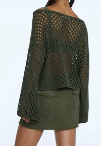 Stradivarius Stickad tröja - green