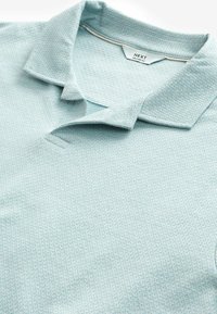 Next CUBAN COLLAR TEXTURED SHORT SLEEVE - REGULAR FIT - Polosärk - light blue