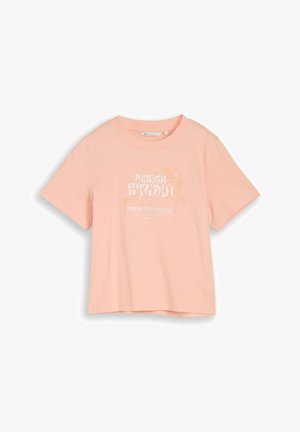 TOM TAILOR DENIM, TOM TAILOR DENIM T-SHIRT LOOSE FIT T-SHIRT MIT STICKEREI - T-shirt print - orange parfait