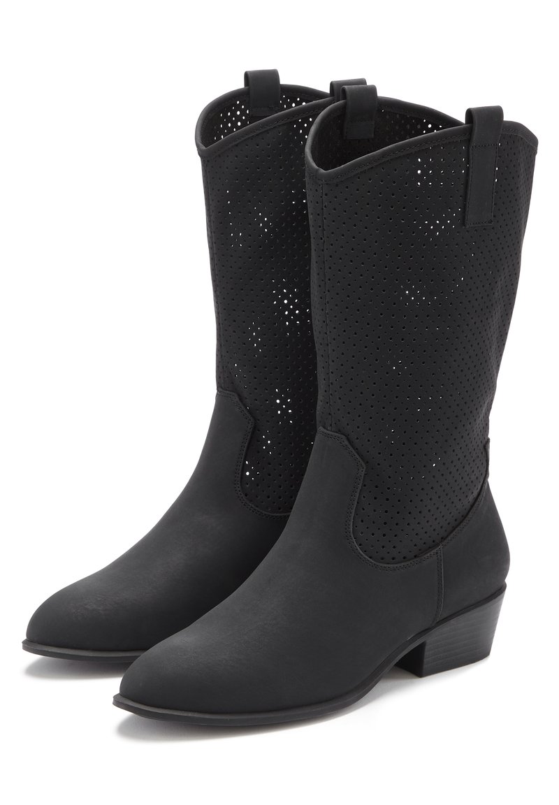 LASCANA WESTERNSTIEFEL - Cowboy-/Bikerboot - schwarz